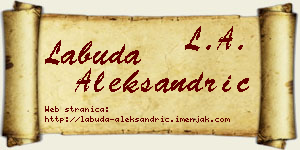 Labuda Aleksandrić vizit kartica